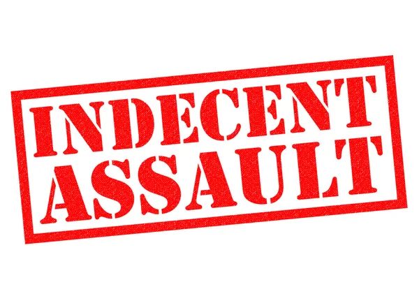 Timbro di gomma ASSAULT INDECENTE — Foto Stock