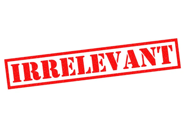 Irrelevant Rubberstempel — Stockfoto