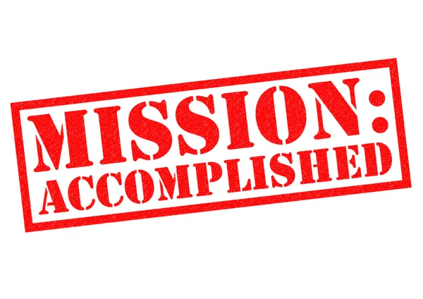 MISSION ACCOMPLISHED Rubber Stamp — Stock Photo, Image