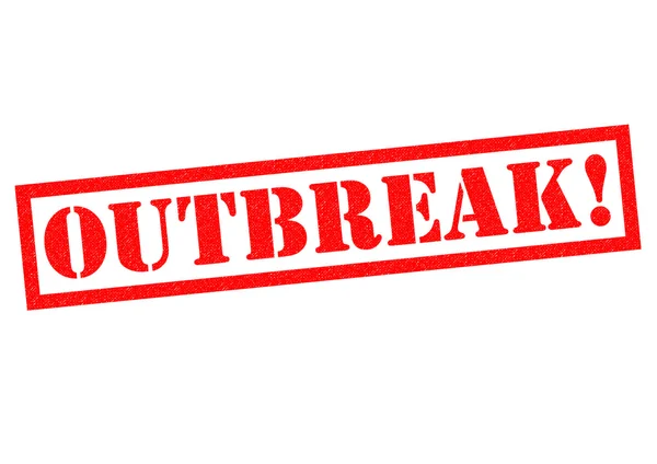 OUTBREAK! Rubber Stamp — Stock Photo, Image