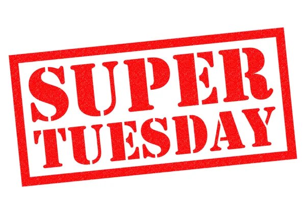 SUPER TUESDAY Rubber Stamp — Stock Photo, Image