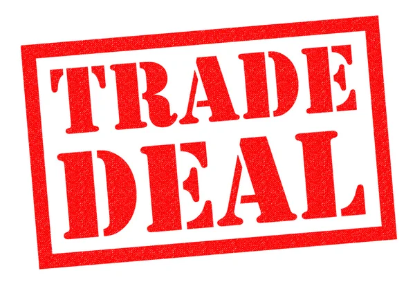 Handel Deal Rubberstempel — Stockfoto