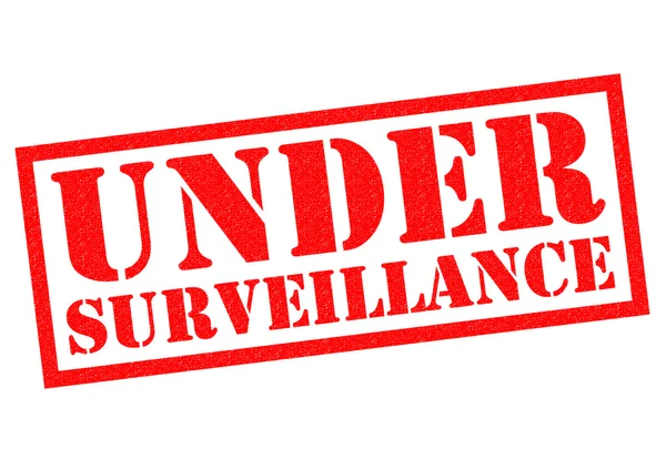 UNDER SURVEILLANCE Rubber Stamp — Stock Photo, Image