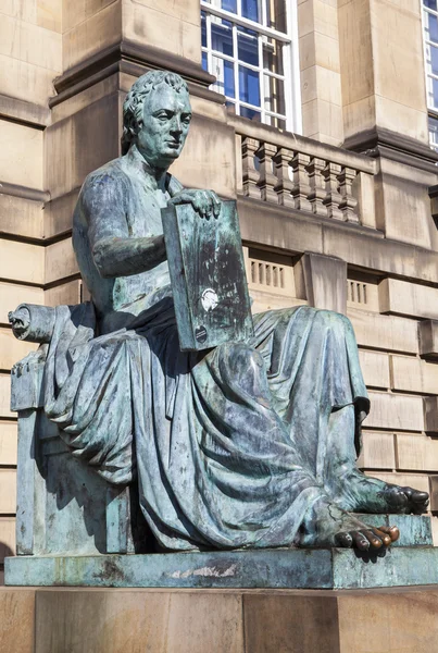 David Hume statua w Edynburgu — Zdjęcie stockowe