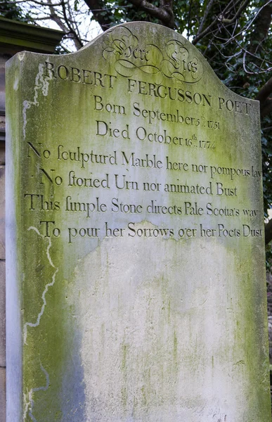 Grave of Robert Fergusson in Edinburgh — Stock Photo, Image