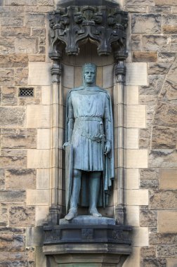 Kral Robert Bruce heykel Edinburgh Castle 
