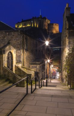 Edinburgh Kalesi Vennel görünümünü