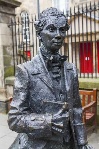 Robert Fergusson socha v Edinburghu — Stock fotografie