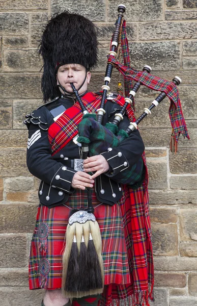 스코틀랜드는 백 파이프 연주 — 스톡 사진