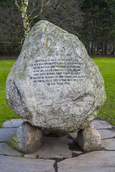 Norwegian War Memorial Stone en Edimburgo — Foto de Stock
