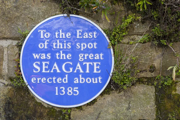 Seagate Plaque in Hastings — Stock Photo, Image