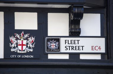 Fleet Sokağı işaret Londra City