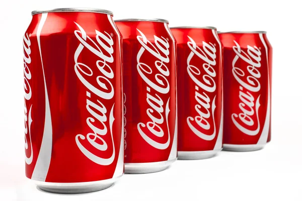 Lattine di Coca Cola — Foto Stock