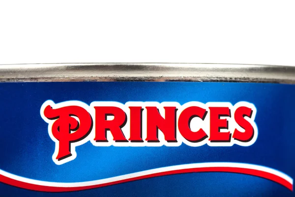 Princes logotyp på en burk — Stockfoto