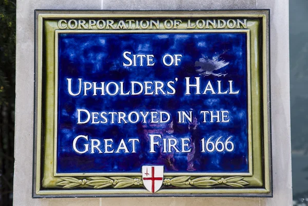 Handhavers Hall Plaque in Londen — Stockfoto