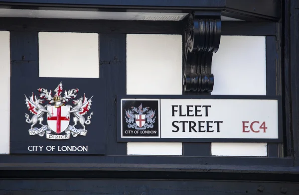 Fleet Street teken in de City of London — Stockfoto