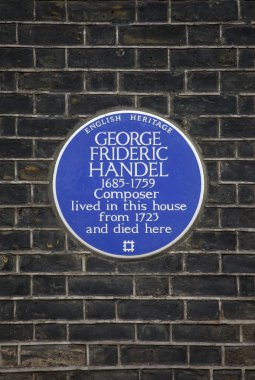 George Frideric Handel plak Londra'da