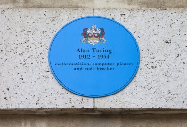 Alan Turing Plaque in Cambridge clipart