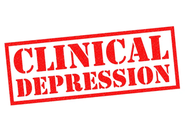 CLINICAL DEPRESSION Rubber Stamp — Stock Photo, Image