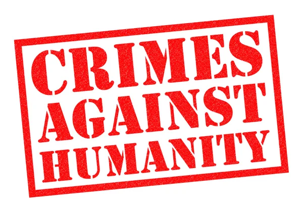 CRIMES AGAINST HUMANITY Rubber Stamp — Stock Photo, Image