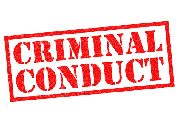 CRIMINAL CONDUCT Rubber Stamp — Stock Photo, Image