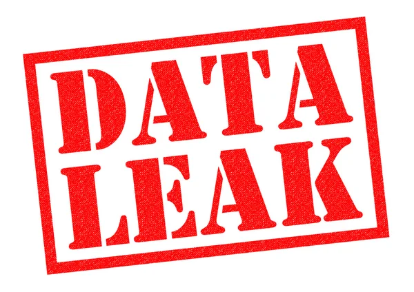 Резиновая марка DATA LEAK — стоковое фото