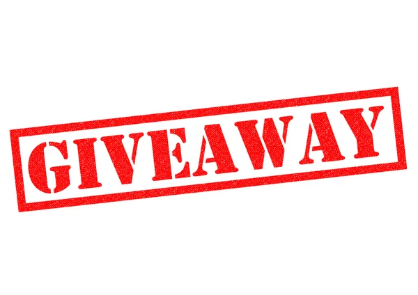 Giveaway Rubberstempel — Stockfoto