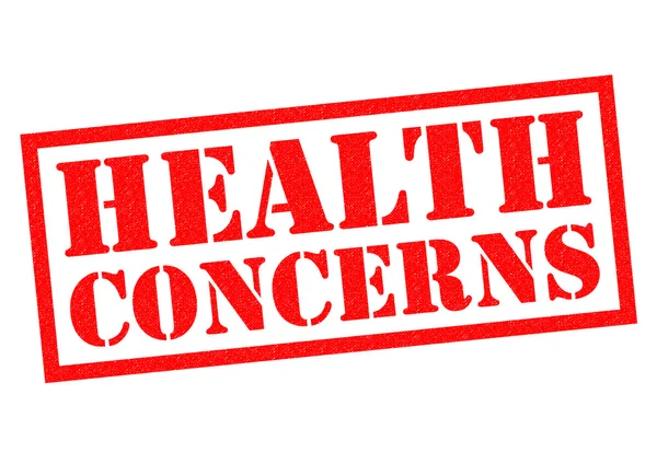 HEALTH CONCERNS Rubber Stamp — Stock Photo, Image