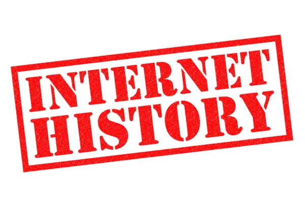 Internet geschiedenis Rubberstempel — Stockfoto