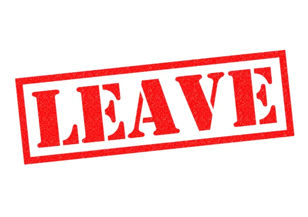 LEAVE Sello de goma Sello de goma — Foto de Stock