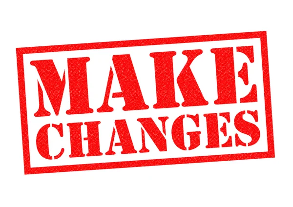 MAKE CHANGES Rubber Stamp — Stock Photo, Image