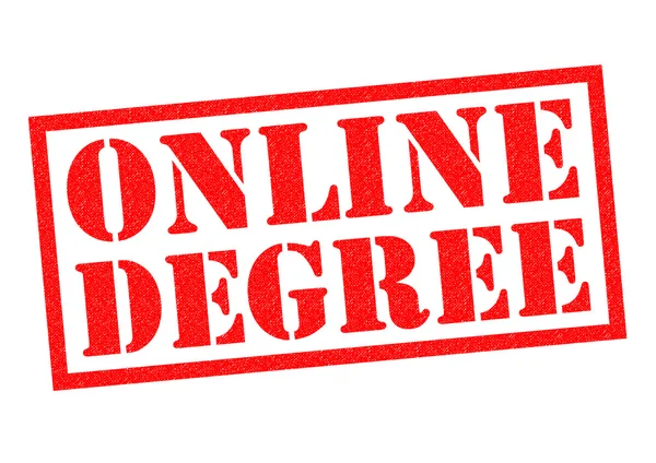 ONLINE DEGREE Rubber Stamp — Stock Photo, Image