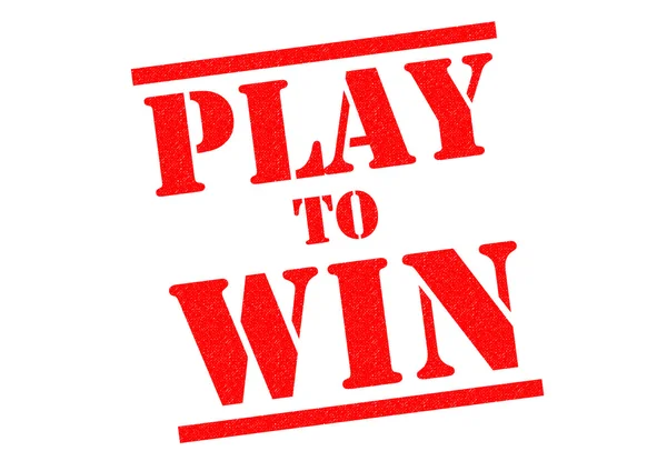 PLAY TO WIN Rubber Stamp — Stock Photo, Image