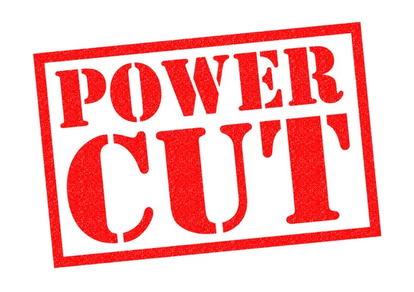 POWER CUT Rubber Stamp — Stock Photo, Image