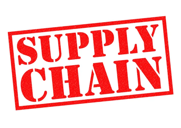 Supply Chain Rubberstempel — Stockfoto