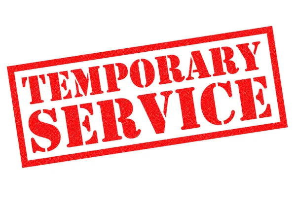 TEMPORARY SERVICE Rubber Stamp — Stock Photo, Image