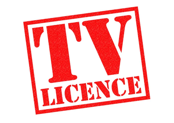 Резиновая марка TV LICENCE — стоковое фото