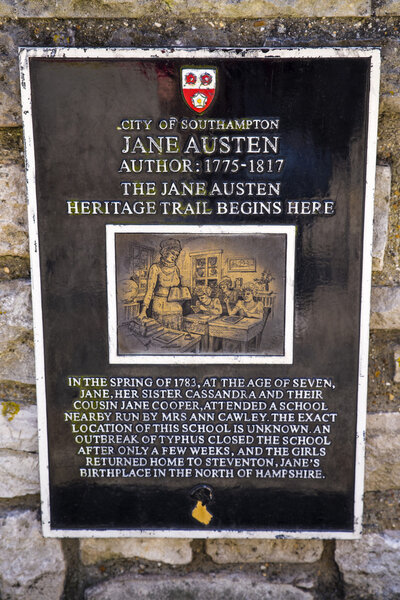 Jane Austen Plaque in Southampton