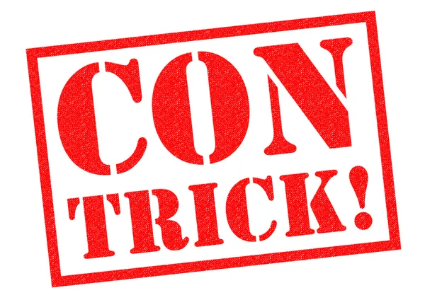 CON TRICK! Rubber Stamp — Stock Photo, Image