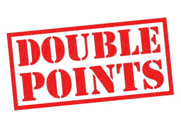 DOUBLE POINTS Rubber Stamp — Stock Photo, Image