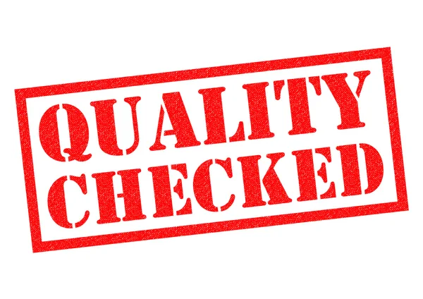 QUALITY CHECKED Rubber Stamp — Stock Photo, Image