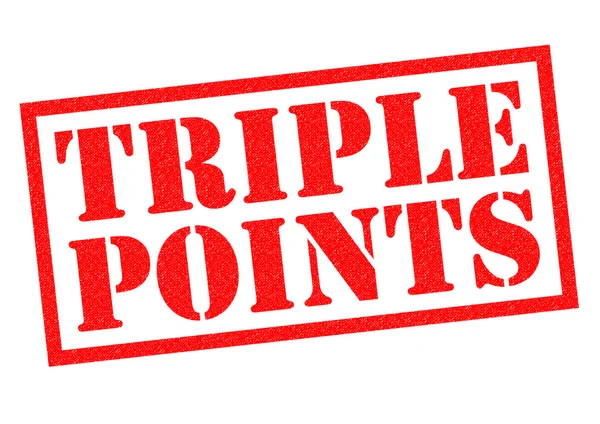 TRIPLE POINTS Rubber Stamp — Stock Photo, Image