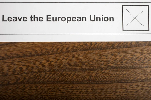 EU folkomröstningen röstsedel — Stockfoto