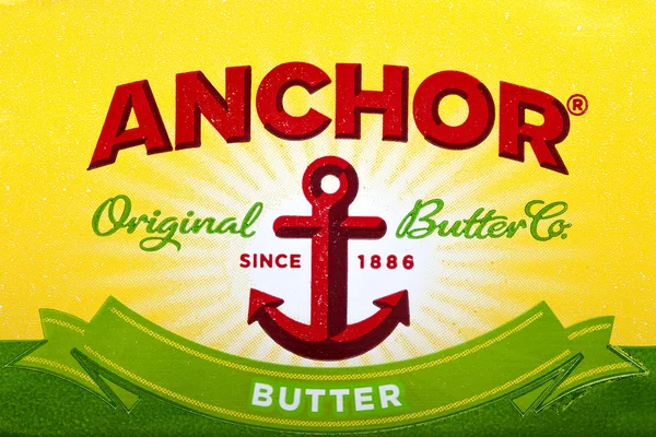 Logotipo de manteiga âncora — Fotografia de Stock