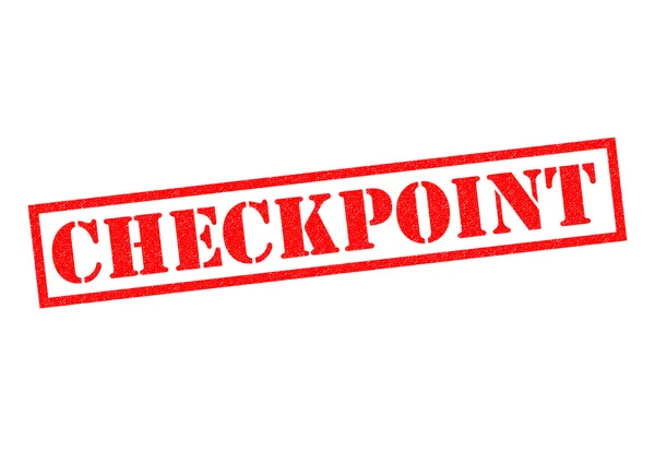 Checkpoint gumibélyegző — Stock Fotó