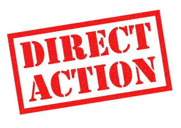 DIRECT ACTION Rubber Stamp — Stock Photo, Image