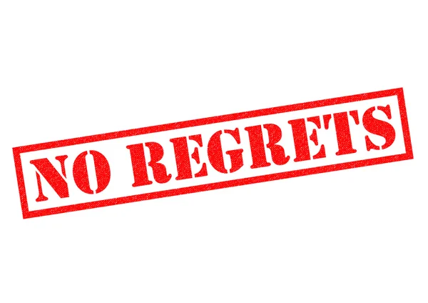 NO REGRETS Rubber Stamp — Stock Photo, Image