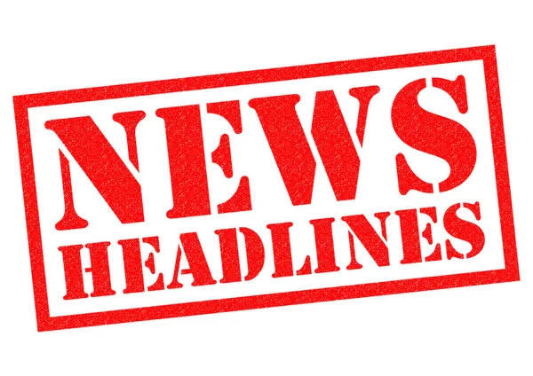 Nieuws Headlines Rubberstempel — Stockfoto