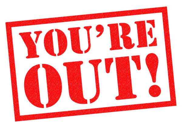 YOU'RE OUT! Rubber Stamp