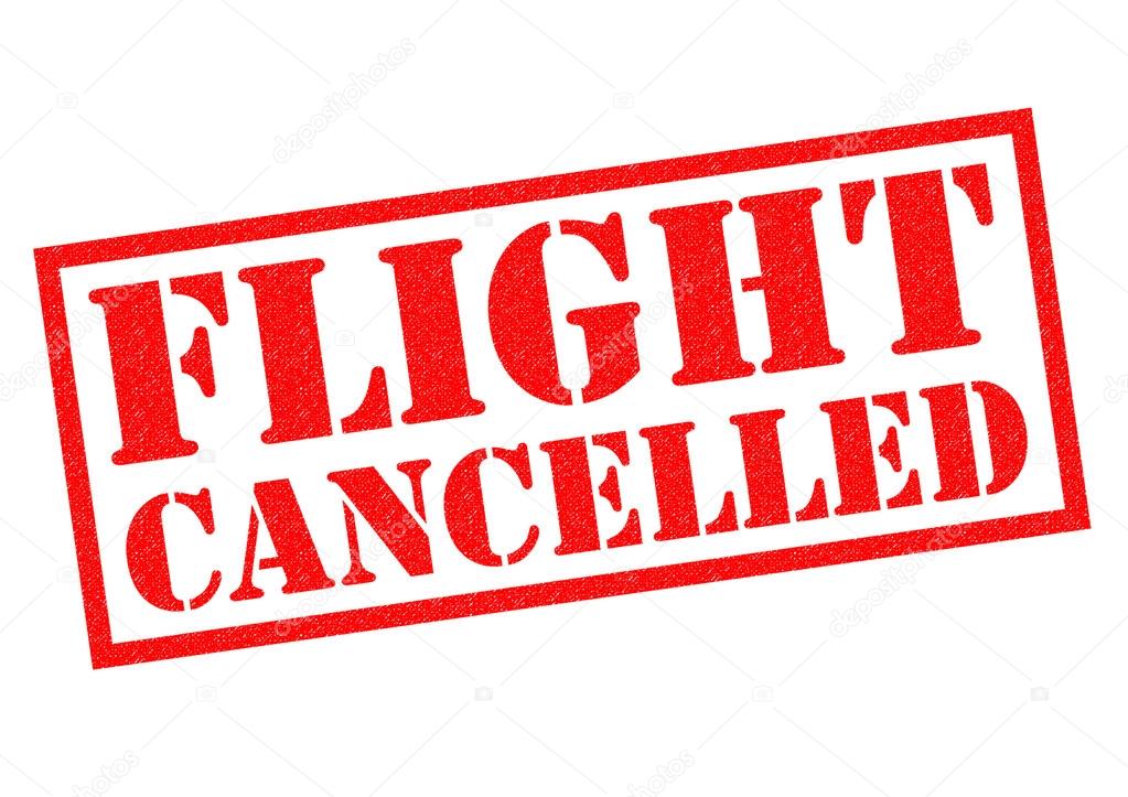 FLIGHT CANCELLED Rubber Stamp